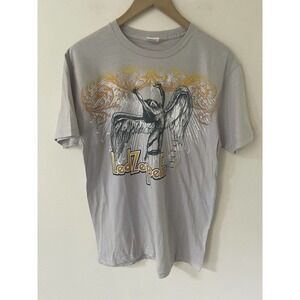 Bay Island Led Zeppelin Graphic Men's L Gray Festival Short Sleeve T-Shirt New